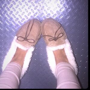 UGG Tan Suede Moccasin Slippers